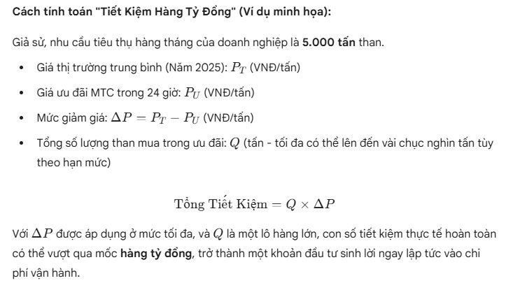 Cách tính toán giá than tiết kiệm